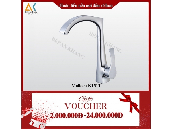 Vòi Rửa 2 Nguồn Nóng Lạnh Malloca K151T - Mạ Chrome 